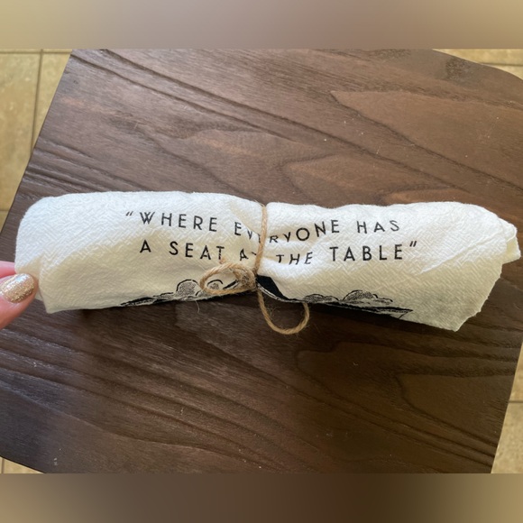 Magnolia Table Tea Towel “Where Everyone Has A Seat At The Table” Waco Texas NWT - Picture 2 of 5